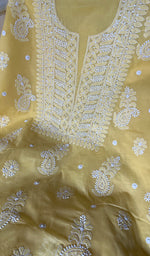 Load image into Gallery viewer, Women's Lakhnavi Handcrafted Cotton Chikankari Suit Material - HONC0285020