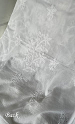 Load image into Gallery viewer, Women&#39;s Lakhnavi Handcrafted Cotton Chikankari Unstitched Kurti Fabric - HON0318055
