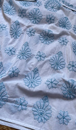 Load image into Gallery viewer, Women&#39;s Lucknowi Handcrafted Cotton Chikankari Kurti - HONC0273992
