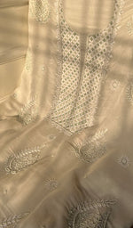 Load image into Gallery viewer, Women&#39;s Lakhnavi Handcrafted Mul Chanderi Unstitched Kurta And Dupatta Set - HONC0297203
