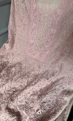 将图像加载到图库查看器中， Women&#39;s Lakhnavi Handcrafted Mul Chanderi Unstitched Kurta And Dupatta Set - HONC0280870
