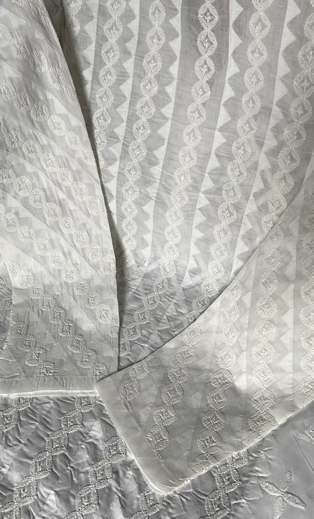 Men's Lucknowi Handcrafted Cotton Chikankari Kurta - HONC0283972