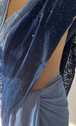 Load image into Gallery viewer, Women&#39;s Lakhnavi Handcrafted Viscose Georgette Chikankari Saree - HONC0271083
