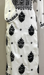 将图像加载到图库查看器中， Women&#39;s Lakhnavi Handcrafted Modal Cotton Chikankari Kurta And Palazzo Set - HONC0205167
