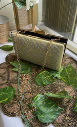 Load image into Gallery viewer, Beige Chikankari Embroidered Clutch - HONC0313605
