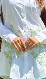 Load image into Gallery viewer, Women&#39;s Lakhnavi Handcrafted Cotton Chikankari Top - HONC0281777
