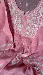 Load image into Gallery viewer, Women&#39;s Lakhnavi Handcrafted Mul Chanderi Semi - Stitched Kurta And Dupatta Set - HONC0293253
