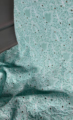 Load image into Gallery viewer, Women&#39;s Lakhnavi Handcrafted Unstitched Cotton Chikankari Suit Material - HONC0264456
