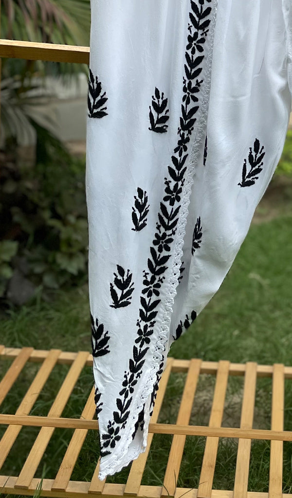 Women's Lucknowi Handcrafted Cotton Chikankari Dhoti - HONC0292312