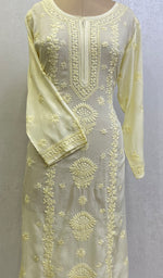 Load image into Gallery viewer, Women&#39;s Lucknowi Handcrafted Modal Cotton Chikankari Kurti - HONC0136237
