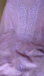 Load image into Gallery viewer, Women's Lakhnavi Handcrafted Mul Chanderi Unstitched Chikankari Full Suit Material - HONC0373757