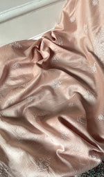 将图像加载到图库查看器中， Women's Lucknowi Handcrafted Chanderi Silk Unstitched Chikankari Kurta and Dupatta Set- HONC0288649