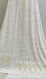 Load image into Gallery viewer, Women&#39;s Lakhnavi Handcrafted Bridal Pure Silk Georgette Chikankari Lehenga Set - HONC0102936
