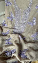 将图像加载到图库查看器中， Titlee Women&#39;s Lakhnavi Handcrafted Mul Chanderi Unstitched Kurta And Dupatta Set - HONC0302253
