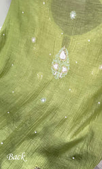 Load image into Gallery viewer, Rabia Women&#39;s Lucknowi Handcrafted Mul chanderi Chikankari Kaftan - HONC0311996
