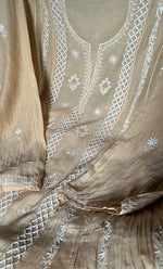 Load image into Gallery viewer, Saziya Women&#39;s Lakhnavi Handcrafted Mul Chanderi Semi - Stitched Kurta And Dupatta Set - HONC0308699
