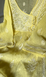 Load image into Gallery viewer, Women&#39;s Lakhnavi Handcrafted Mul Chanderi Semi - Stitched Angrakha And Dupatta Set - HONC0303408
