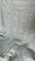 将图像加载到图库查看器中， Women's Lakhnavi Handcrafted Muslin Unstitched Chikankari Full Suit - HONC0344386