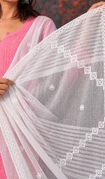 Women's Lucknowi Handcrafted Cotton Chikankari Dupatta - HONC0386457