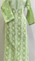 将图像加载到图库查看器中， Shahida Women&#39;s Lucknowi Handcrafted Cotton Chikankari Kurti - HONC0188650
