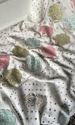 Load image into Gallery viewer, Women's Lucknowi Handcrafted Viscose Georgette Semi - Stitched Chikankari Kurta and Dupatta Set- HONC0312913