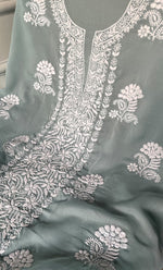 Load image into Gallery viewer, Women&#39;s Lakhnavi Handcrafted Cotton Chikankari Kurta And Kurta Dupatta Set - HONC0306647
