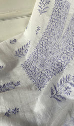 Load image into Gallery viewer, Women's Lakhnavi Handcrafted Mul Chanderi Unstitched Kurta And Dupatta Set -  HONC0314677