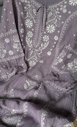 Load image into Gallery viewer, Women&#39;s Lakhnavi Handcrafted Mul Chanderi Semi - Stitched Anarkali And Dupatta Set - HONC0280980
