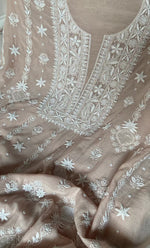 Load image into Gallery viewer, Women&#39;s Lakhnavi Handcrafted Mul Chanderi UnStitched Kurta And Dupatta Set - HONC0318526
