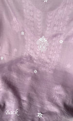 Load image into Gallery viewer, Women&#39;s Lakhnavi Handcrafted Cotton Chikankari Unstitched Kurti Fabric - HONC0302647
