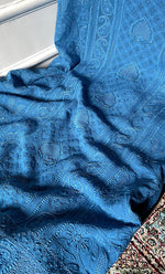 将图像加载到图库查看器中， Women&#39;s Lakhnavi Handcrafted Viscose Georgette Chikankari Full Suit Material - HONC0299913
