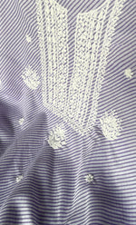 Load image into Gallery viewer, Shumaira Women's Lakhnavi Handcrafted Cotton Chikankari Unstitched Kurti Fabric - HONC0326384