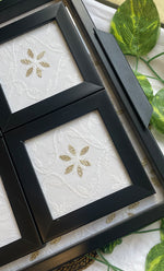Load image into Gallery viewer, Chikankari Tray with Four Coasters - HONC0310953
