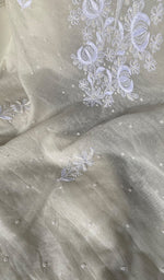 Load image into Gallery viewer, Madiha Women's Lakhnavi Handcrafted Mul Chanderi Unstitched Kurta And Dupatta Set - HONC0364264