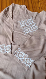 Load image into Gallery viewer, Women&#39;s Lucknowi Handcrafted  Modal Cotton Chikankari Kurti - HONC0301033
