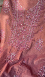 Load image into Gallery viewer, Women&#39;s Lakhnavi Handcrafted Tissue Chanderi Chikankari Suit Material - HONC0275985
