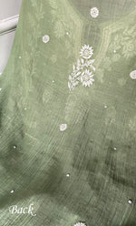 Load image into Gallery viewer, Women&#39;s Lucknowi Handcrafted Mul chanderi Chikankari Kaftan - HONC0310788

