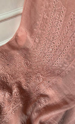 Load image into Gallery viewer, Women's Lakhnavi Handcrafted Mul Chanderi Unstitched Chikankari Full Suit Material - HONC0324500