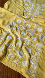 Load image into Gallery viewer, Women&#39;s Lucknowi Handcrafted Cotton Chikankari Kurti - HONC0301052
