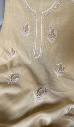 Load image into Gallery viewer, Mahira Women's Lakhnavi Handcrafted Mul Chanderi Unstitched Chikankari Full Suit - HONC0355240