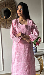 Load image into Gallery viewer, Shreea Women's Lakhnavi Handcrafted Cotton Chikankari Kurti - HONC0347171