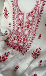 Load image into Gallery viewer, Women&#39;s Lakhnavi Handcrafted Mul Chanderi Unstitched Kurta And Dupatta Set - HONC0311225

