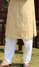 Load image into Gallery viewer, Men&#39;s Lucknowi Handcrafted Cotton Chikankari Kurta - HONC0126750
