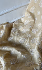 将图像加载到图库查看器中， Women's Lakhnavi Handcrafted Unstitched Cotton Chikankari Suit Material - HONC0333968