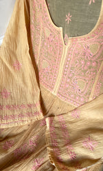 Load image into Gallery viewer, Women's Lakhnavi Handcrafted Mul Chanderi Semi-Stitched Kurta And Dupatta Set - HONC0284708