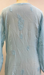 将图像加载到图库查看器中， Women&#39;s Lakhnavi Handcrafted Viscose Georgette Chikankari Kurti - HONC0204863
