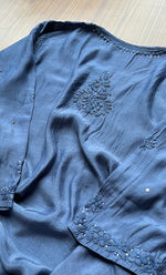 Load image into Gallery viewer, Women&#39;s Lakhnavi Handcrafted Muslin Chikankari Kurti - HONC0175667

