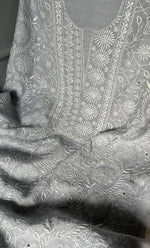 将图像加载到图库查看器中， Women&#39;s Lakhnavi Handcrafted Mul Chanderi Kurta And Dupatta Set - HONC0296494
