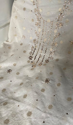Load image into Gallery viewer, Women's Lakhnavi Handcrafted Mul Chanderi Unstitched Kurta And Dupatta Set- HONC0312942