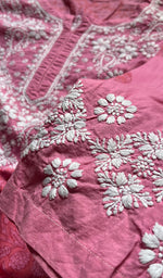 Load image into Gallery viewer, Women&#39;s Lucknowi Handcrafted Cotton Chikankari Kurti - HONC0300999
